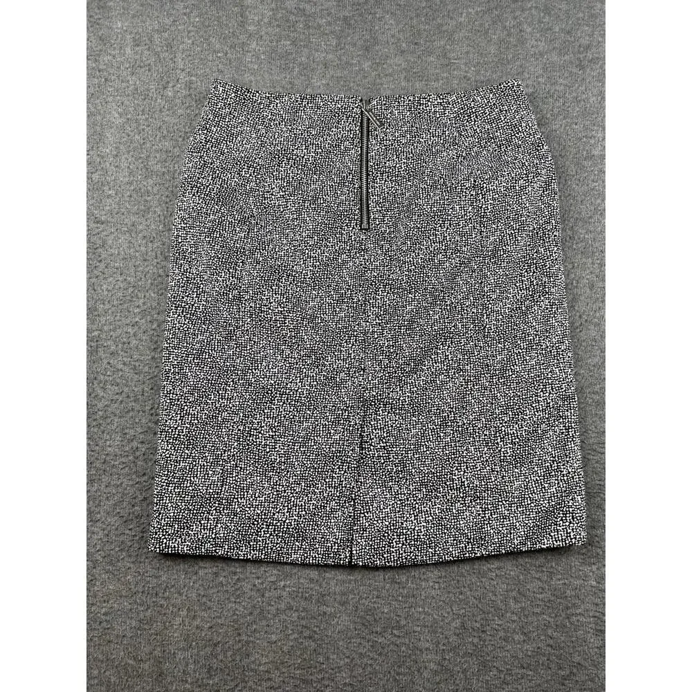 Michael Kors Women's Black‎ White Patterned Mini Skirt Zipper Details Size 10
